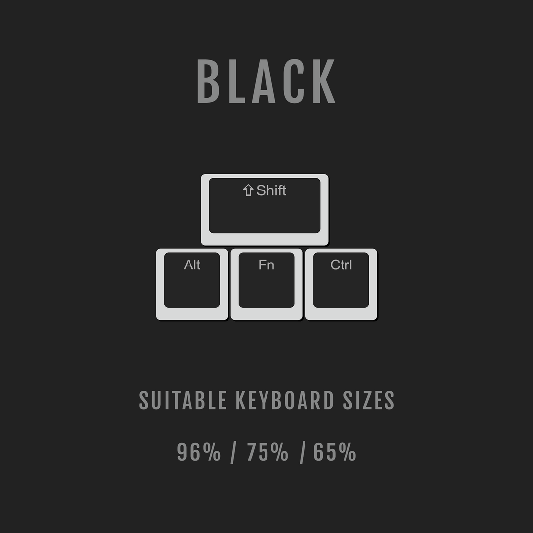 Black Pudding Conversion Kit - 65/75/96% Krome Keycaps LTD Conversion Kit
