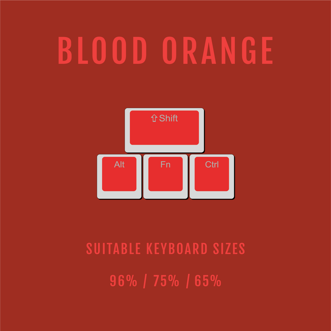 Blood Orange Pudding Conversion Kit - 65/75/96% Krome Keycaps LTD Conversion Kit