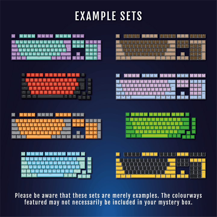 QWERTY (US) - Dual Colourway - Mystery Keycap Set - ISO/ANSI - Double Shot PBT Krome Keycaps LTD