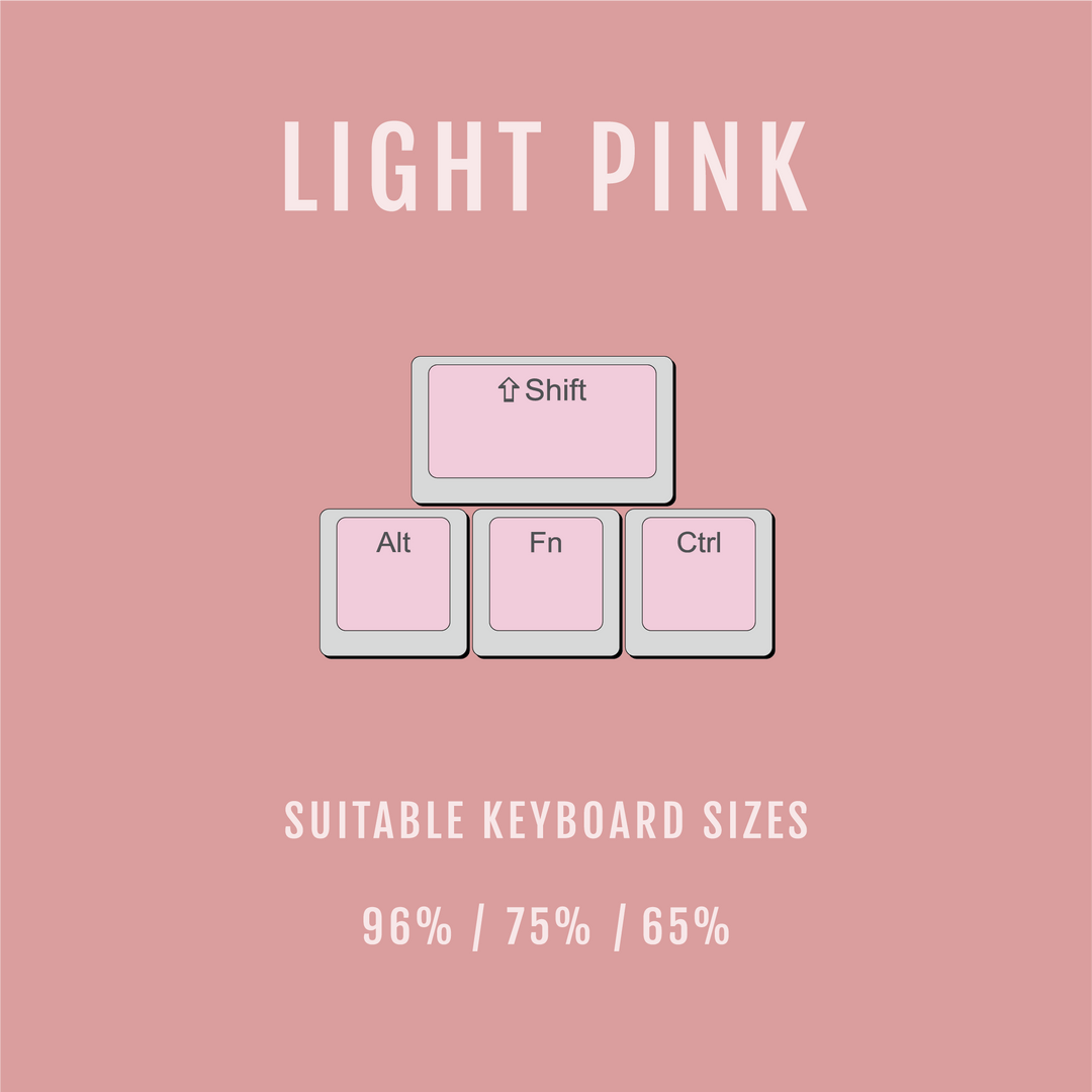 Light Pink Pudding Conversion Kit - 65/75/96% Krome Keycaps LTD Conversion Kit