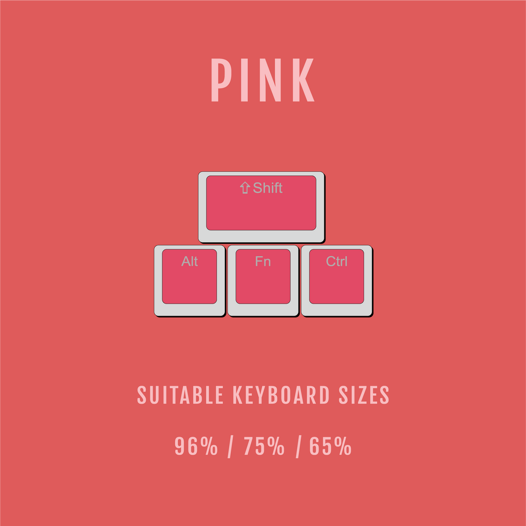 Pink Pudding Conversion Kit - 65/75/96% Krome Keycaps LTD Conversion Kit