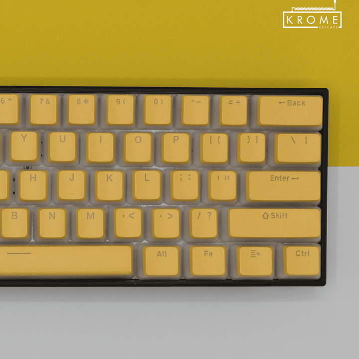 Light Yellow French (ISO-FR) Dual Language PBT Pudding Keycaps