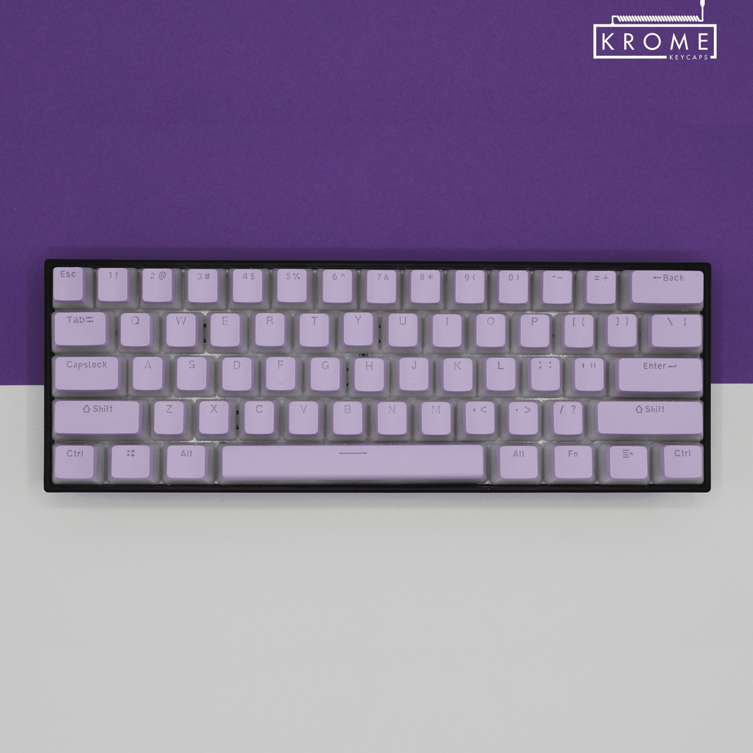 Lilac Belgian (ISO-BE) Dual Language PBT Pudding Keycaps