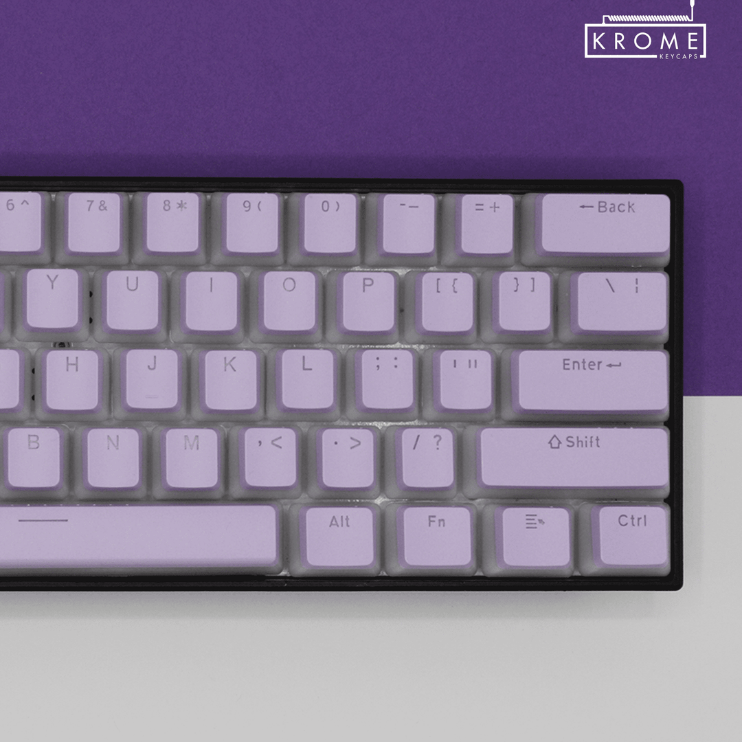 Lilac Belgian (ISO-BE) Dual Language PBT Pudding Keycaps