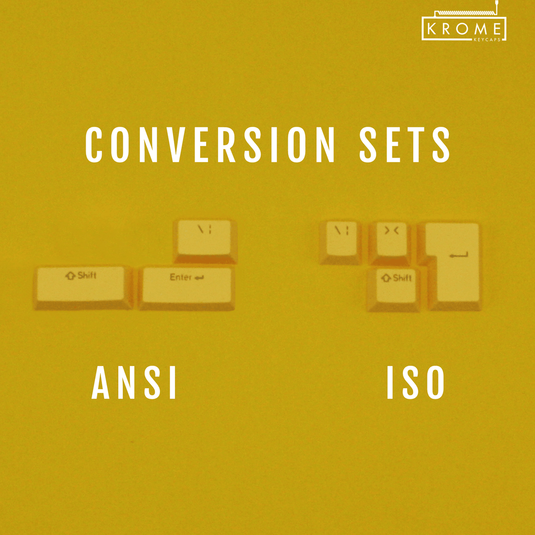ANSI/ISO - Standard Conversion Kits - Yellow - kromekeycaps