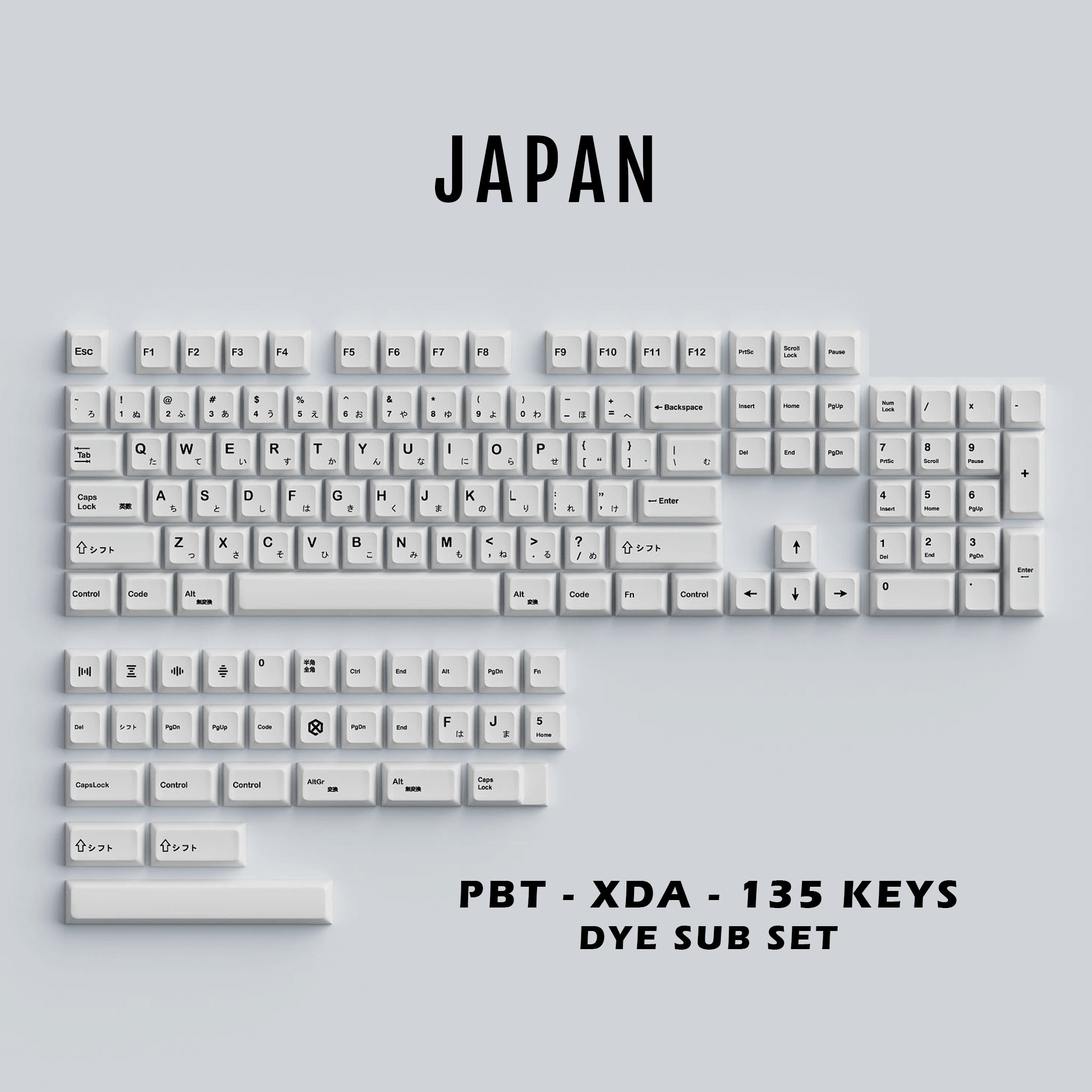 Japan XDA 135 Keycaps kromekeycaps