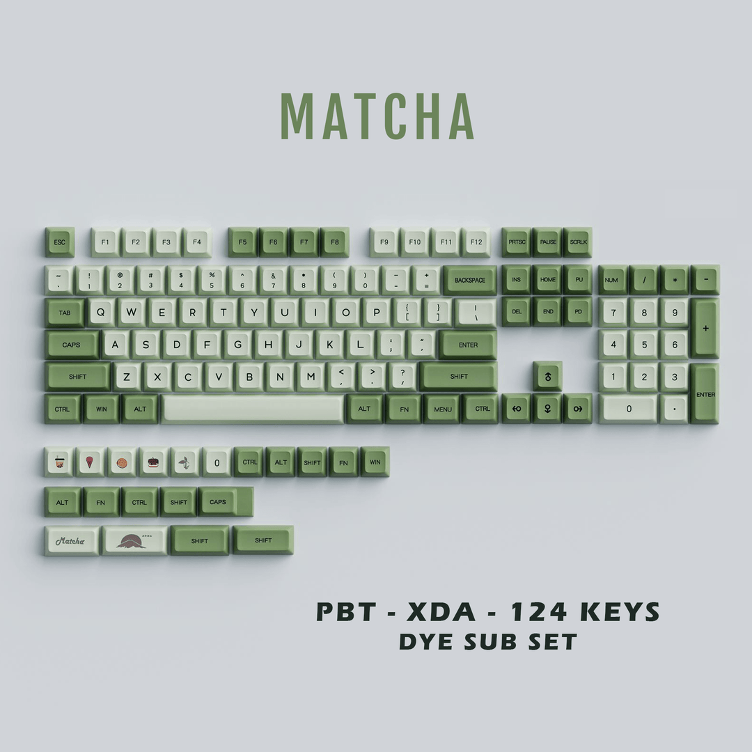 Matcha - XDA - 124 Keycaps - kromekeycaps