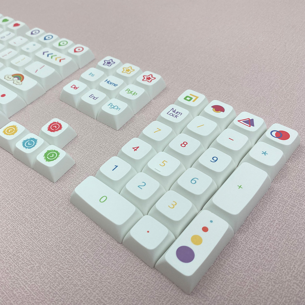 Rainbow - XDA - 127 Keycaps Krome Keycaps LTD dyesub