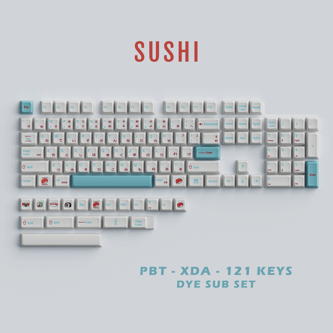 Sushi - XDA - 121 Keycaps Krome Keycaps LTD dyesub