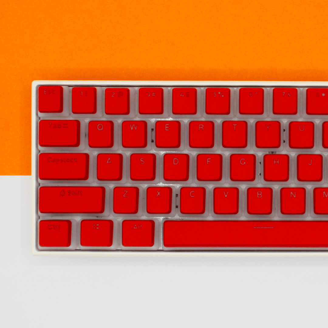 Blood Orange Japanese Dual Language PBT Pudding Keycaps Krome Keycaps LTD Kanji Pudding