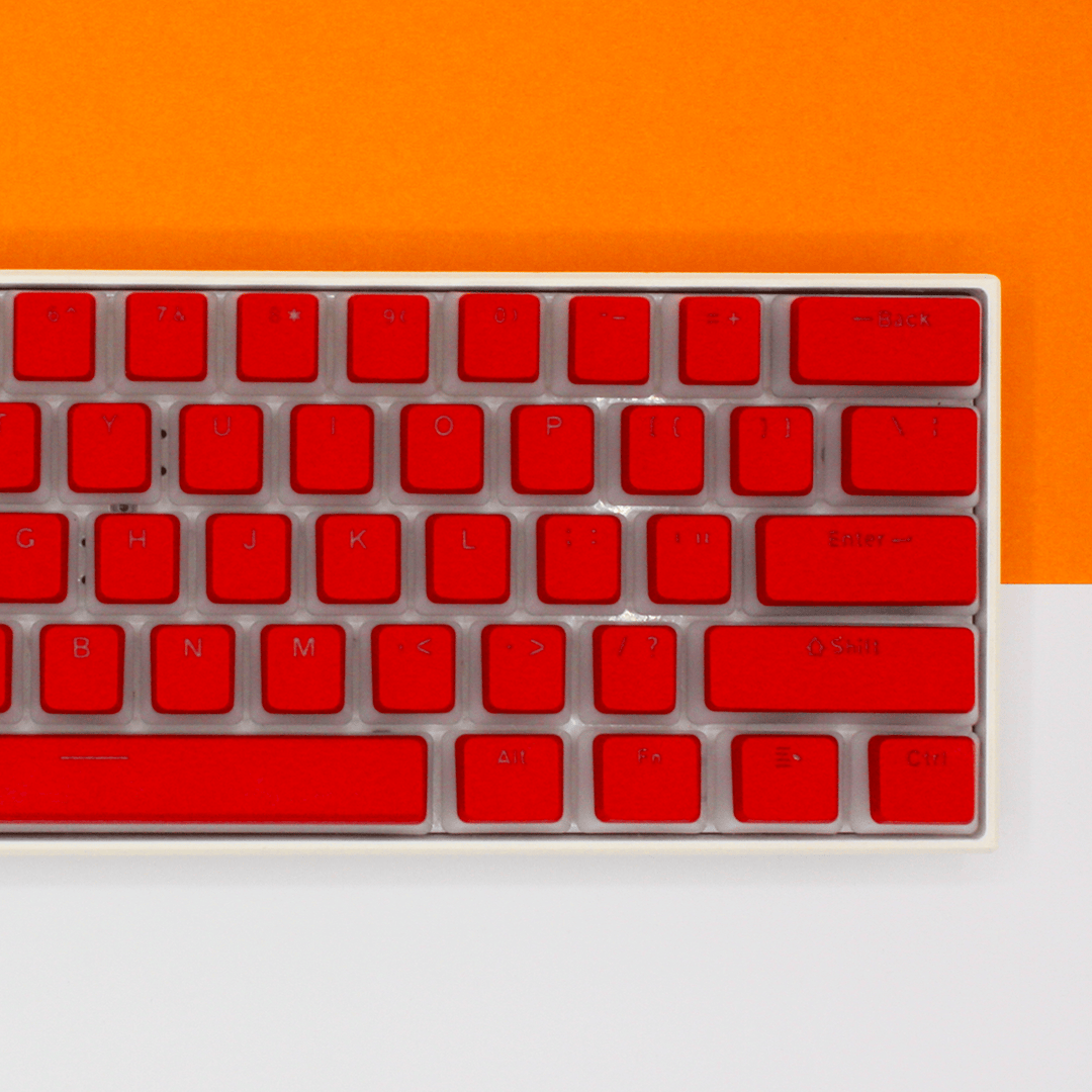 Blood Orange Japanese Dual Language PBT Pudding Keycaps Krome Keycaps LTD Kanji Pudding