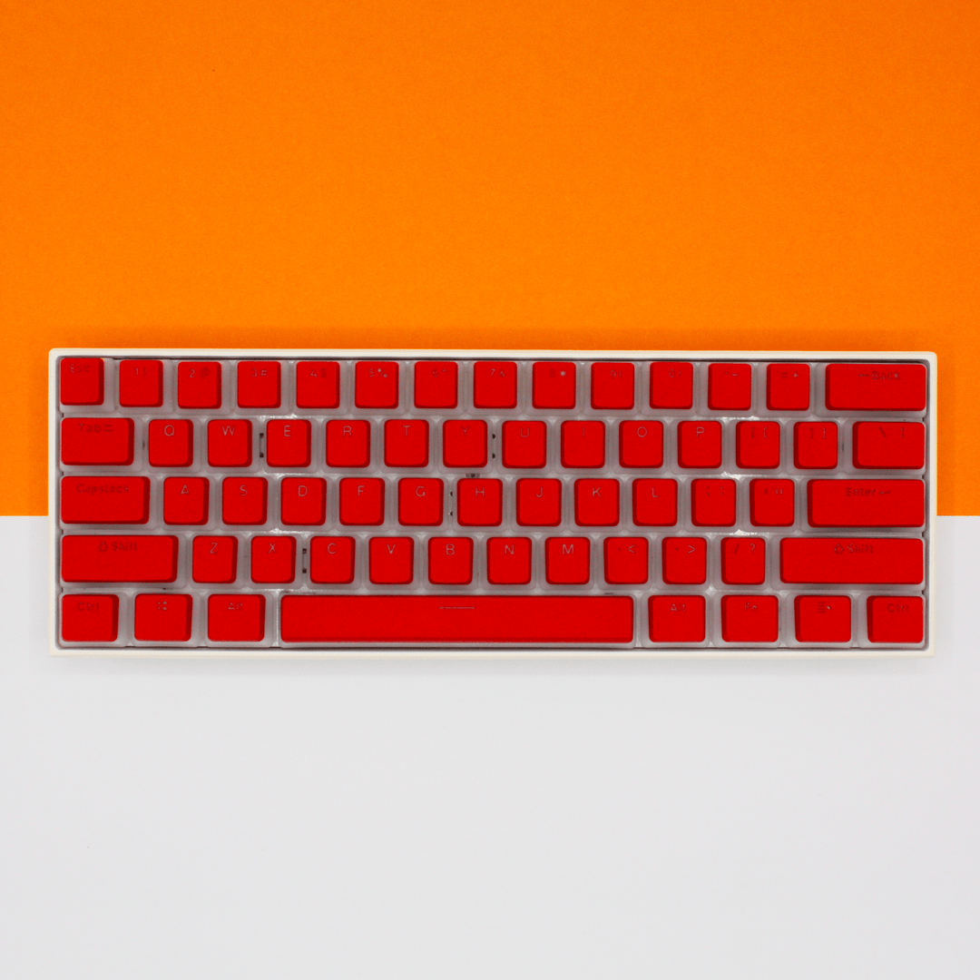 Blood Orange Japanese Dual Language PBT Pudding Keycaps Krome Keycaps LTD Kanji Pudding