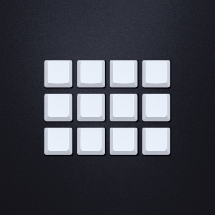 Single Blank Cherry PBT Keycaps – Choose Any Row