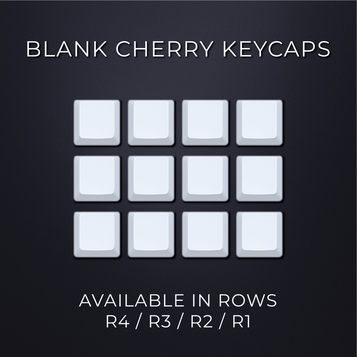 Single Blank Cherry PBT Keycaps – Choose Any Row