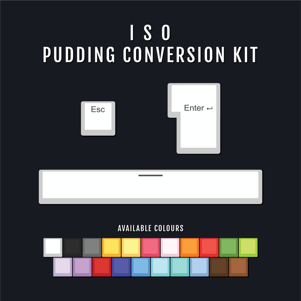 Pudding Keycaps Accent Kit Krome Keycaps LTD Conversion Kit