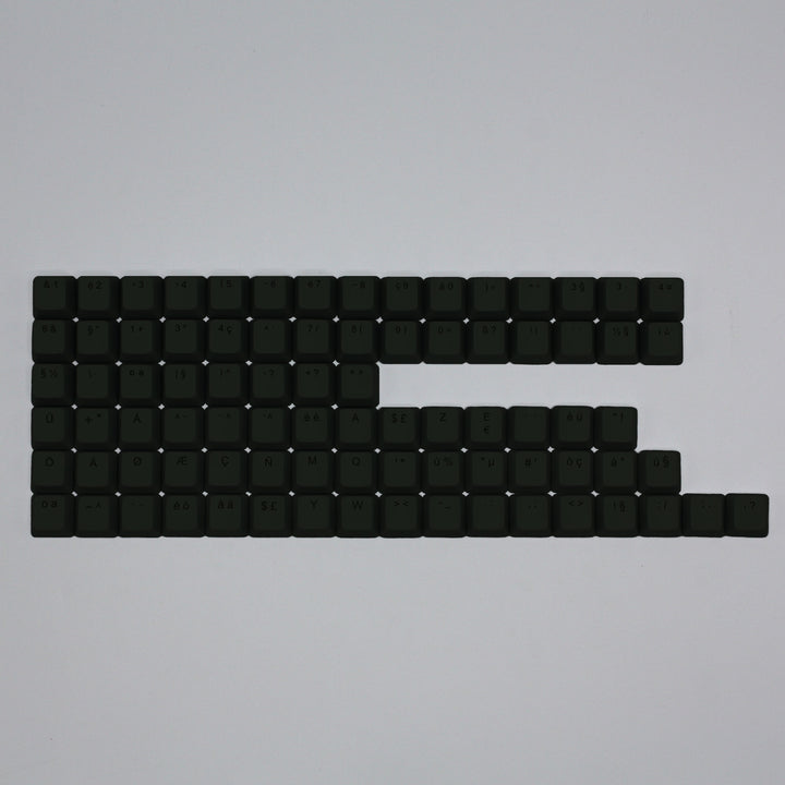 Charcoal Green International ABS Keycap Conversion Kit Krome Keycaps LTD danish, french, german, italian, norwegian, portuguese, spanish, swedish, swiss