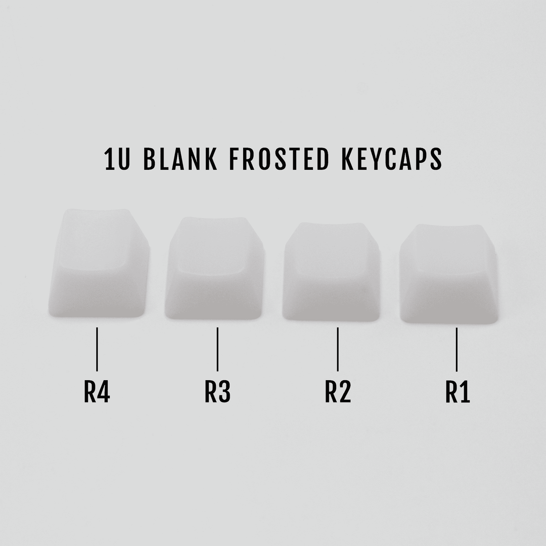 Keycaps Profile R1 R3 Single Blank Frosted OEM PBT Keycaps – Choose Any Row – Krome Keycaps LTD