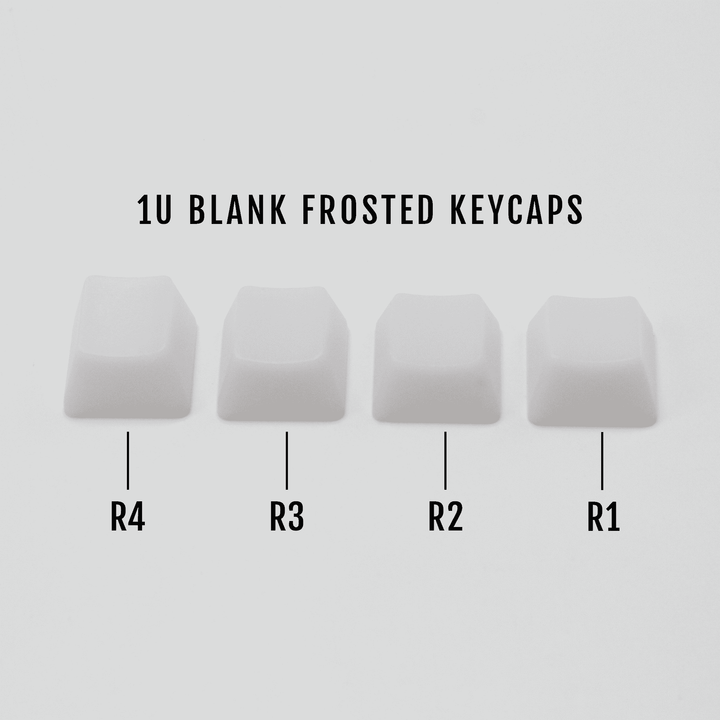 Single Blank Frosted OEM PBT Keycaps – Choose Any Row