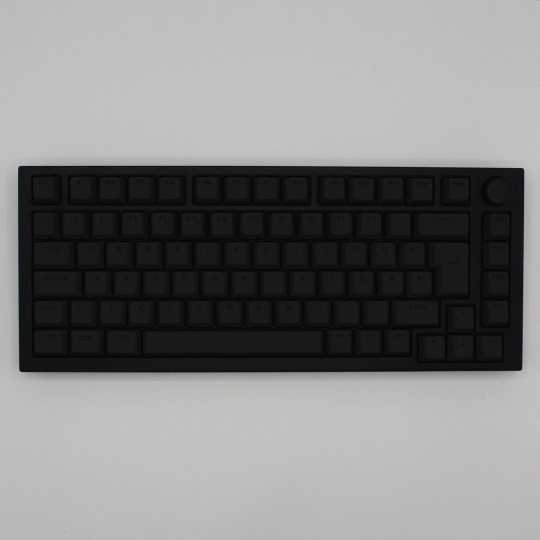 Black Backlit German Keycaps - ISO-DE - Windows & Mac - kromekeycaps