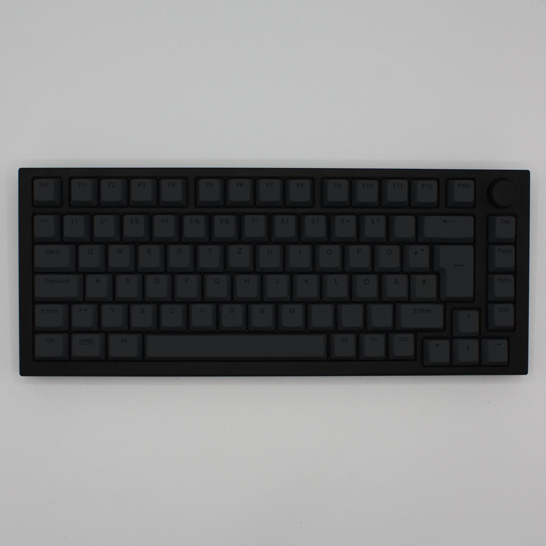 Charcoal Backlit German Keycaps - ISO-DE - Windows & Mac - kromekeycaps