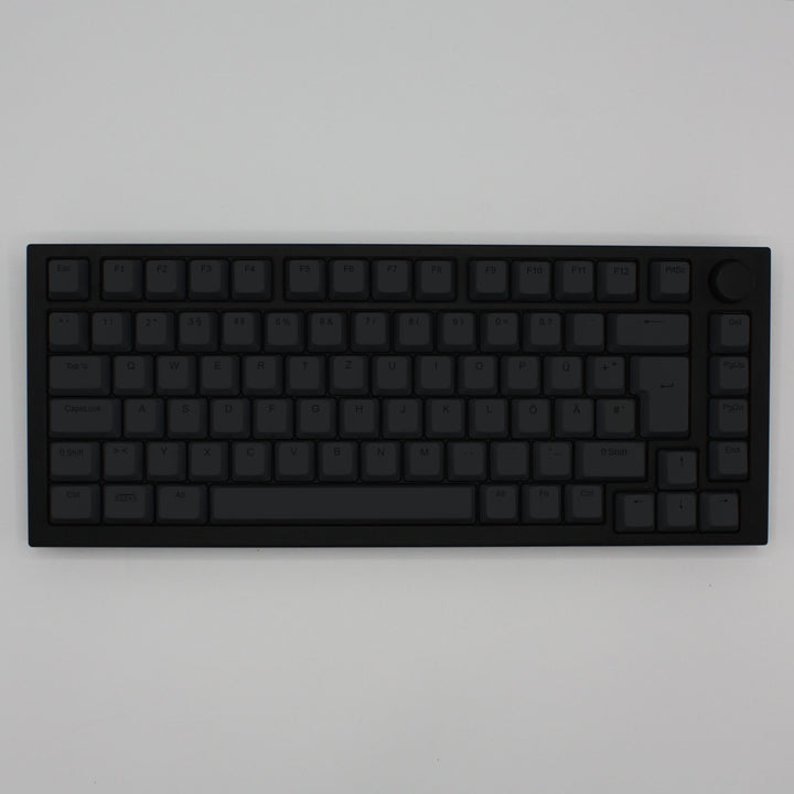 Charcoal Backlit German Keycaps - ISO-DE - Windows & Mac - kromekeycaps