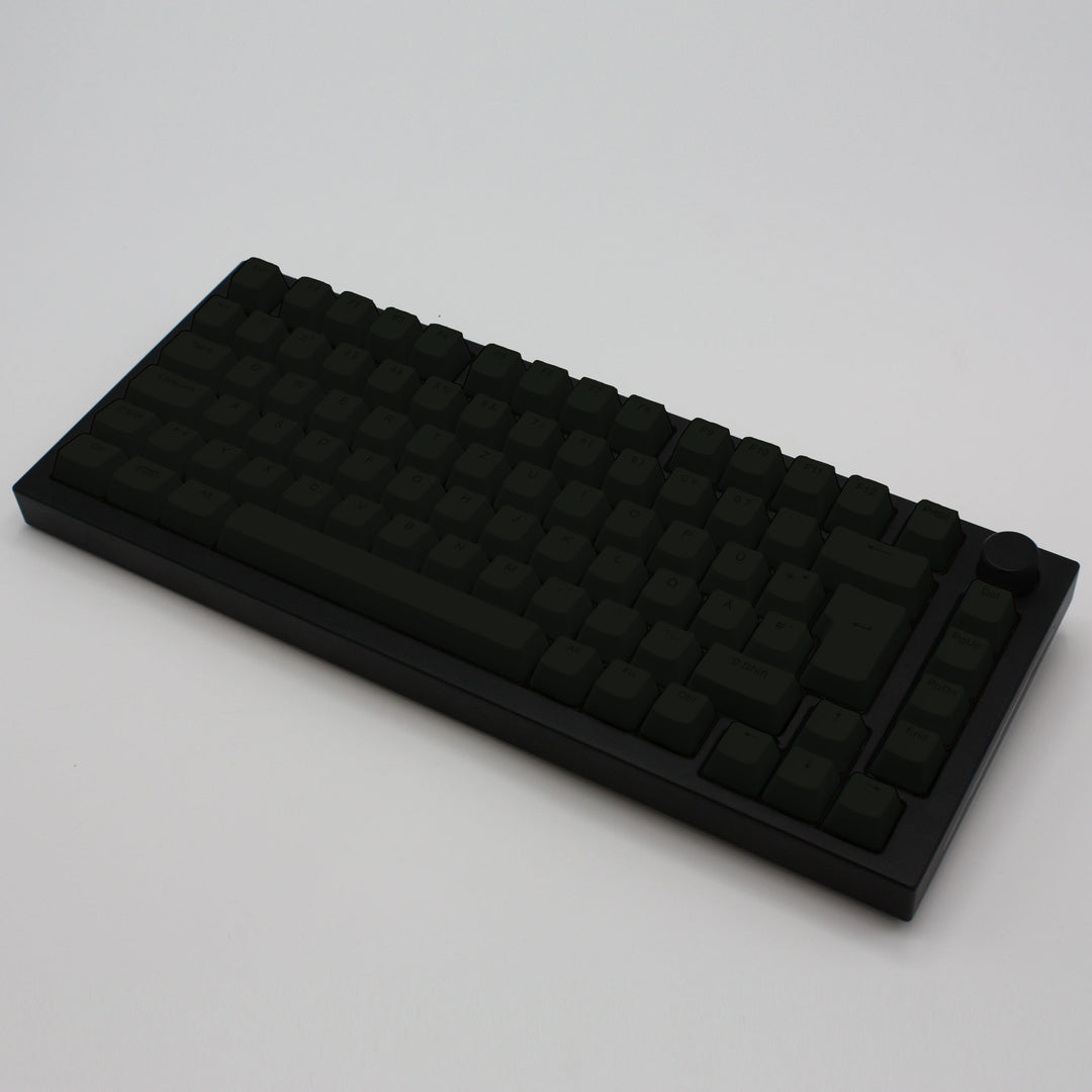 Charcoal Green German (ISO-DE) Backlit ABS Keycaps for Windows & Mac Krome Keycaps LTD german