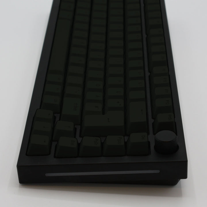 Charcoal Green Backlit German Keycaps - ISO-DE - Windows & Mac - kromekeycaps