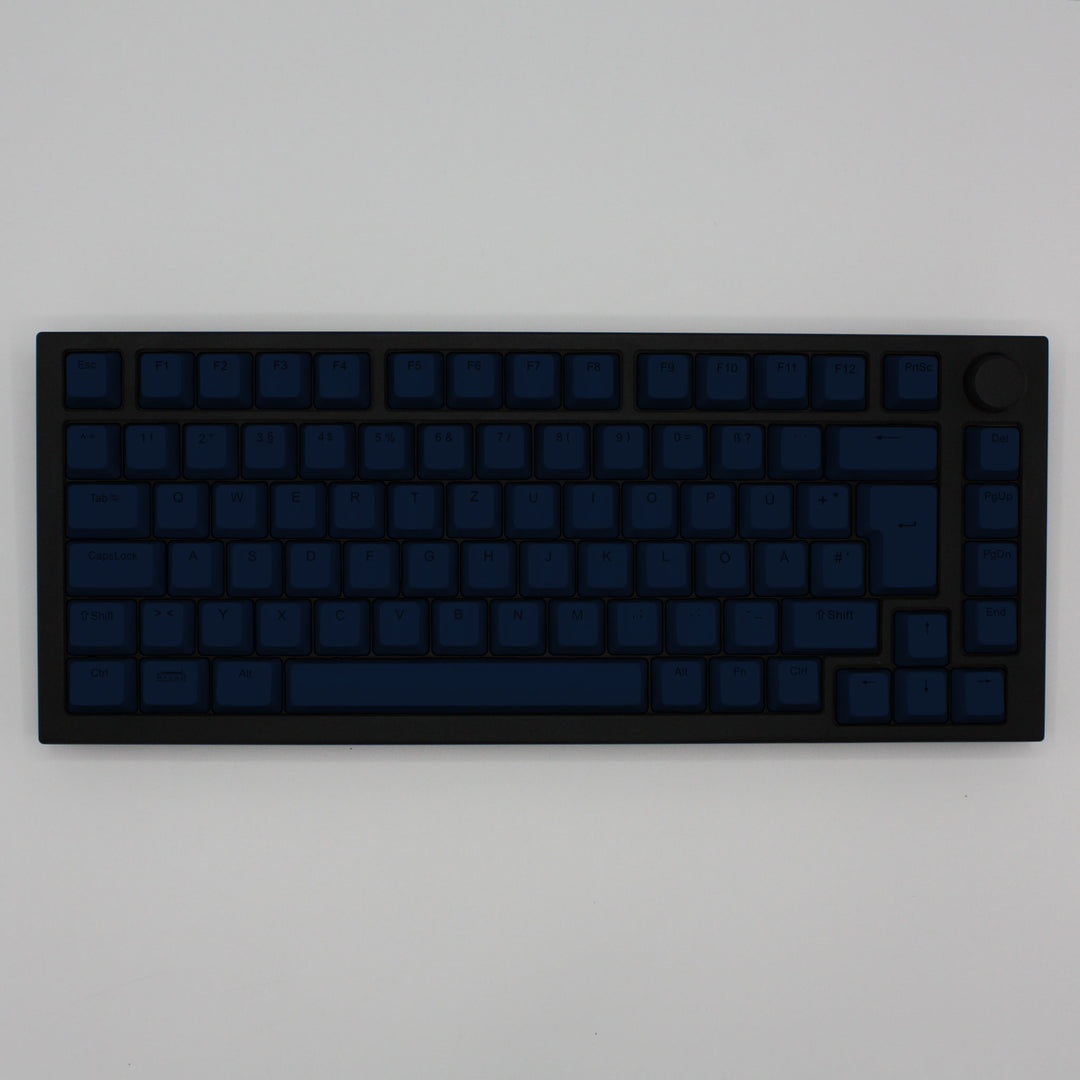 Navy German (ISO-DE) Backlit ABS Keycaps for Windows & Mac Krome Keycaps LTD german