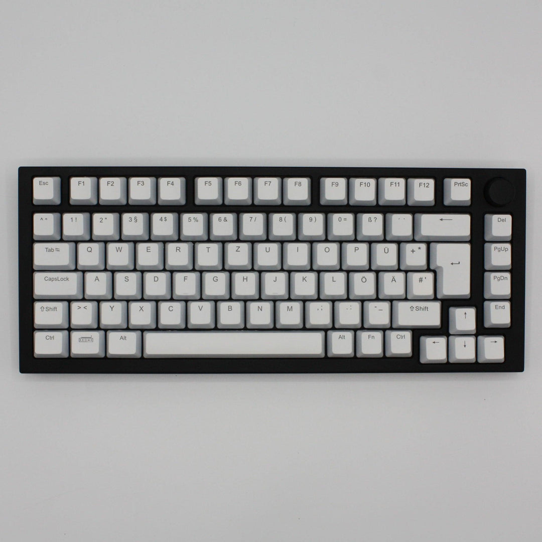 White Backlit German Keycaps - ISO-DE - Windows & Mac - kromekeycaps