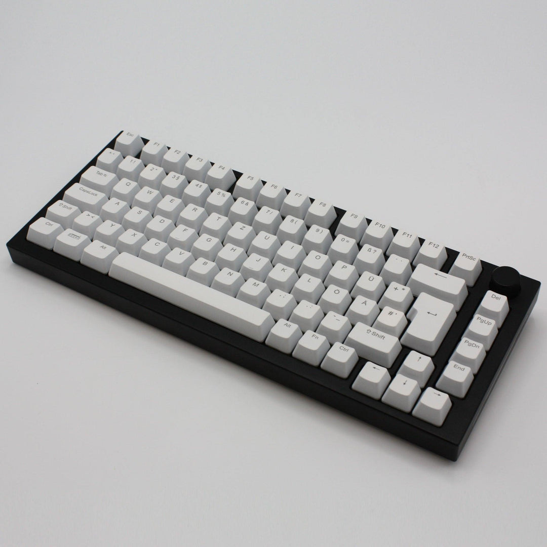 White Backlit German Keycaps - ISO-DE - Windows & Mac - kromekeycaps