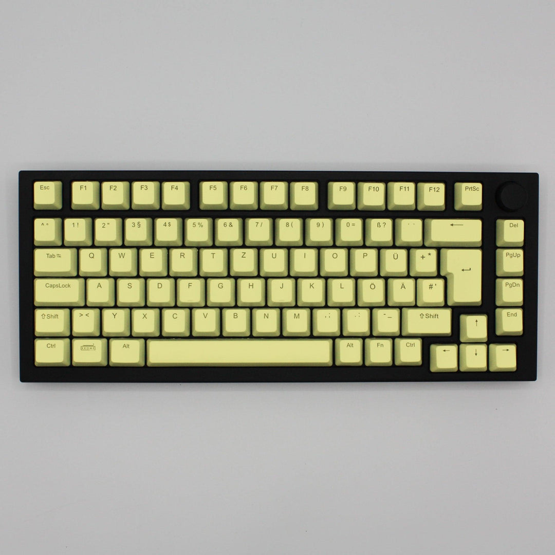 Yellow Backlit German Keycaps - ISO-DE - Windows & Mac - kromekeycaps