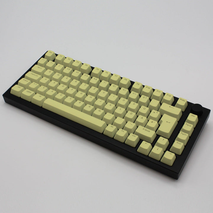 Yellow Backlit German Keycaps - ISO-DE - Windows & Mac - kromekeycaps