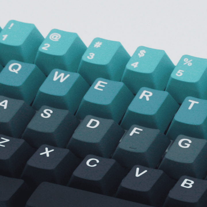 Blue/Cyan/Navy Gradient PBT Keycaps Krome Keycaps LTD Gradient