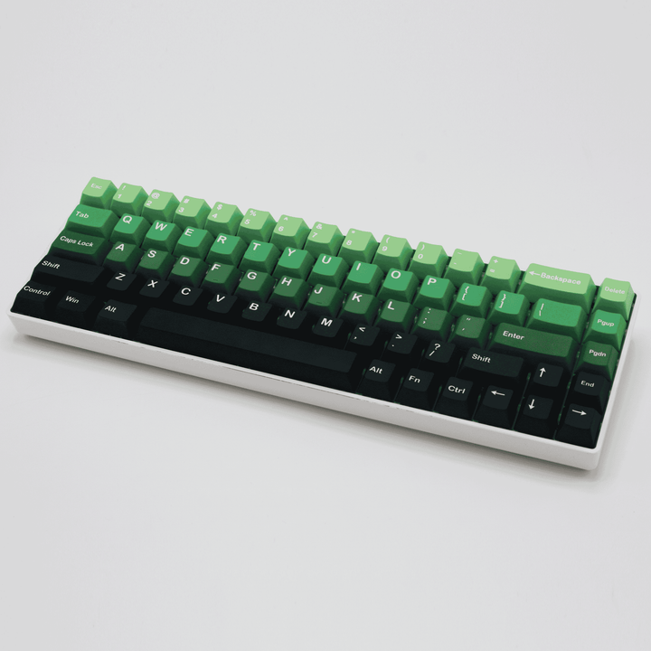 Green/Teal/Black Gradient PBT Keycaps Krome Keycaps LTD Gradient