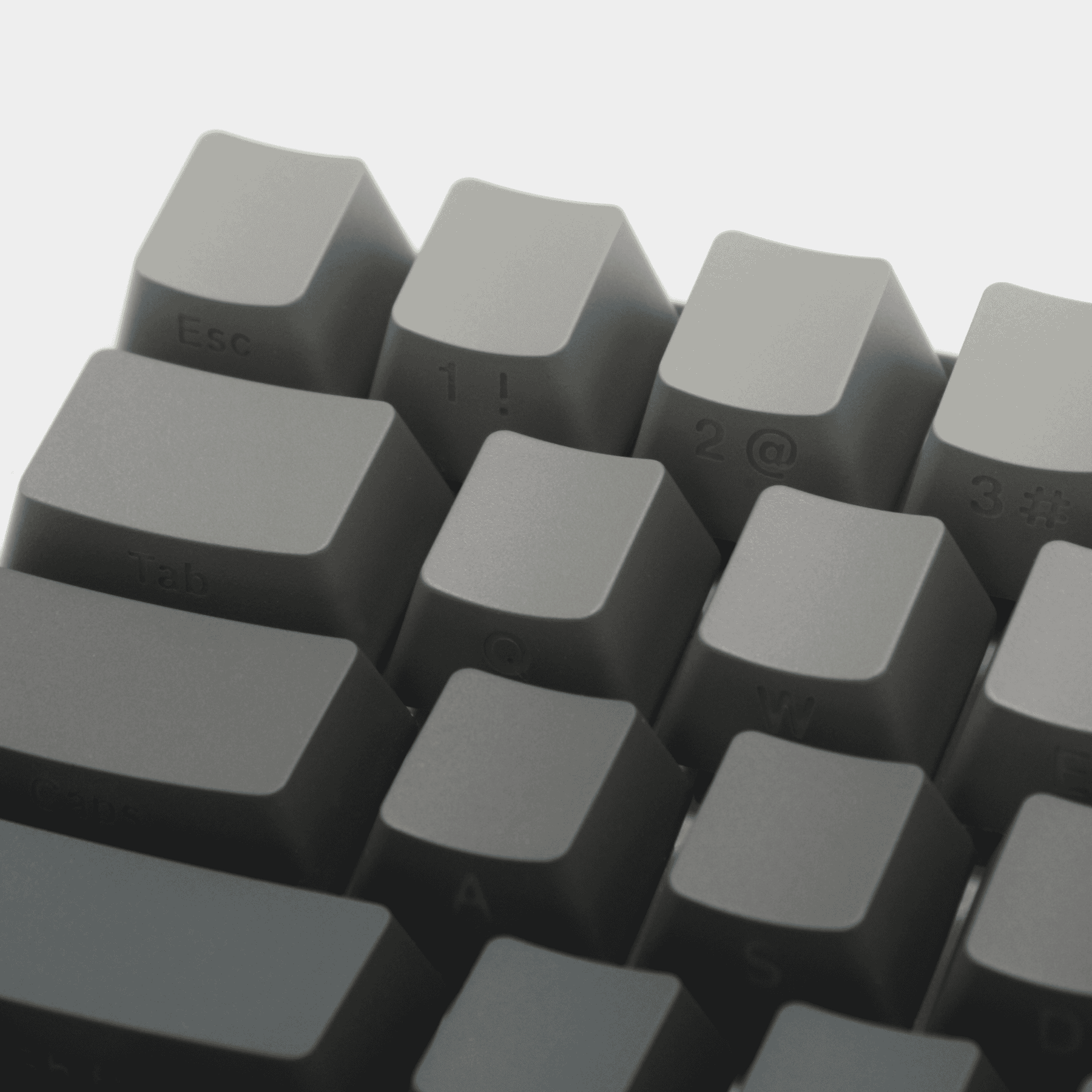 Gray Gradient Contour Keycaps Grey Gradient Side-Profile Backlit PBT Keycaps – Krome Keycaps LTD