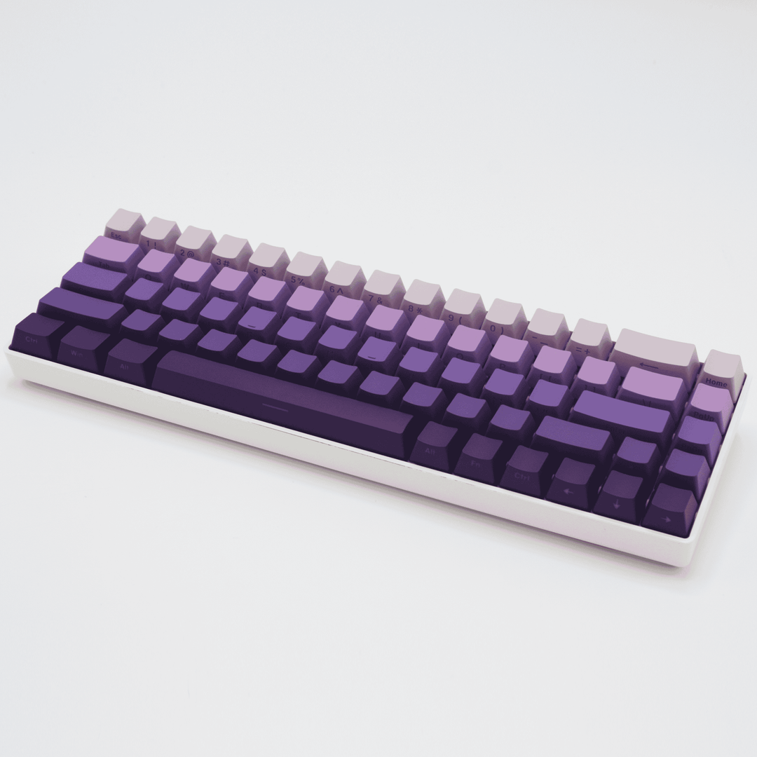 Lilac Gradient Side-Profile Backlit PBT Keycaps Krome Keycaps LTD Side Profiled Keycaps