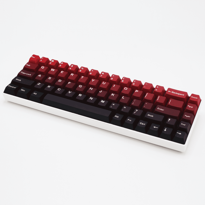 Red/Purple/Black Gradient PBT Keycaps Krome Keycaps LTD Gradient