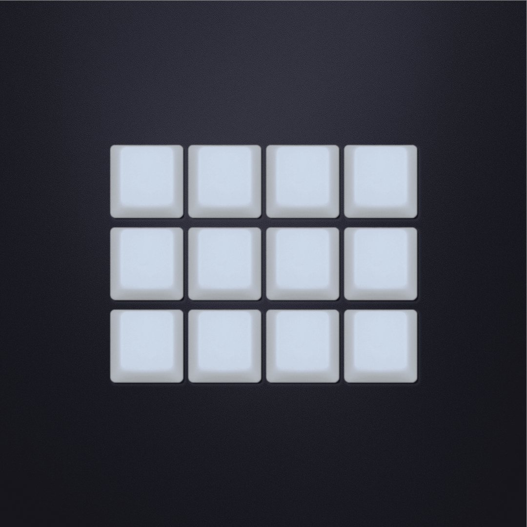 Single Blank Frosted OEM PBT Keycaps – Choose Any Row