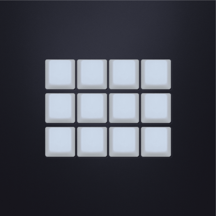 Single Blank Frosted OEM PBT Keycaps – Choose Any Row