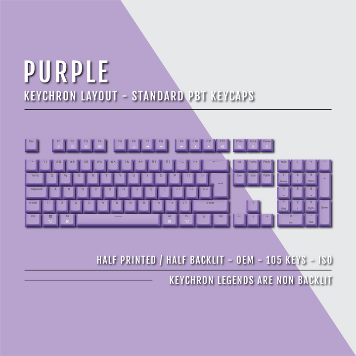 Purple Keychron (Layout) Dual Language PBT Keycaps Krome Keycaps LTD mac & multimedia