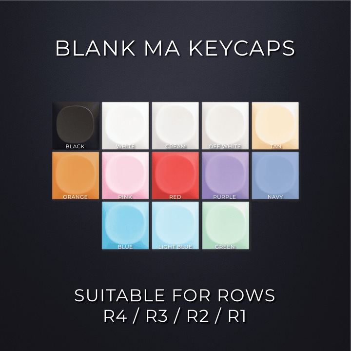 Single Blank MA PBT Keycaps
