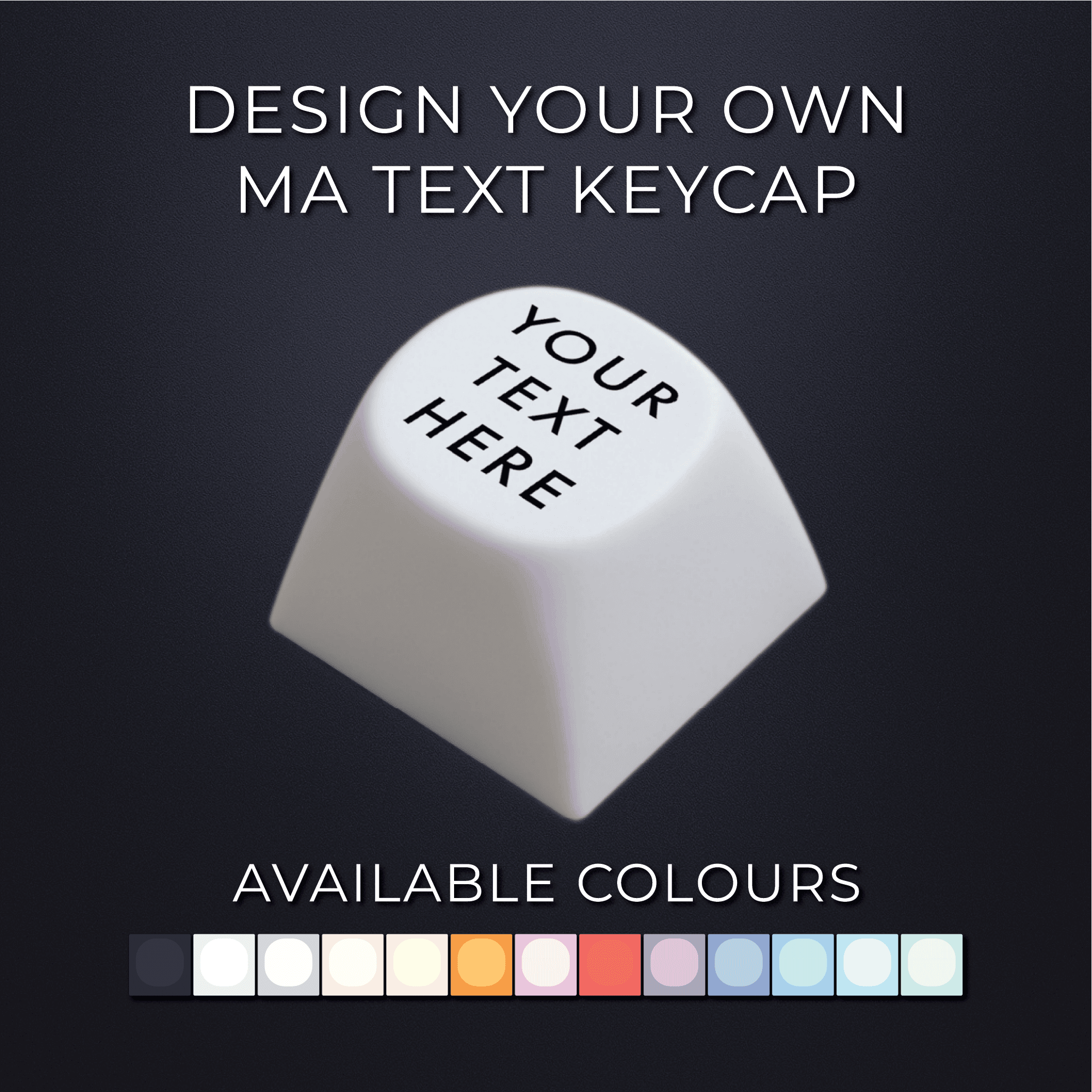 Create Your Own Custom MA Text Keycap – Krome Keycaps LTD
