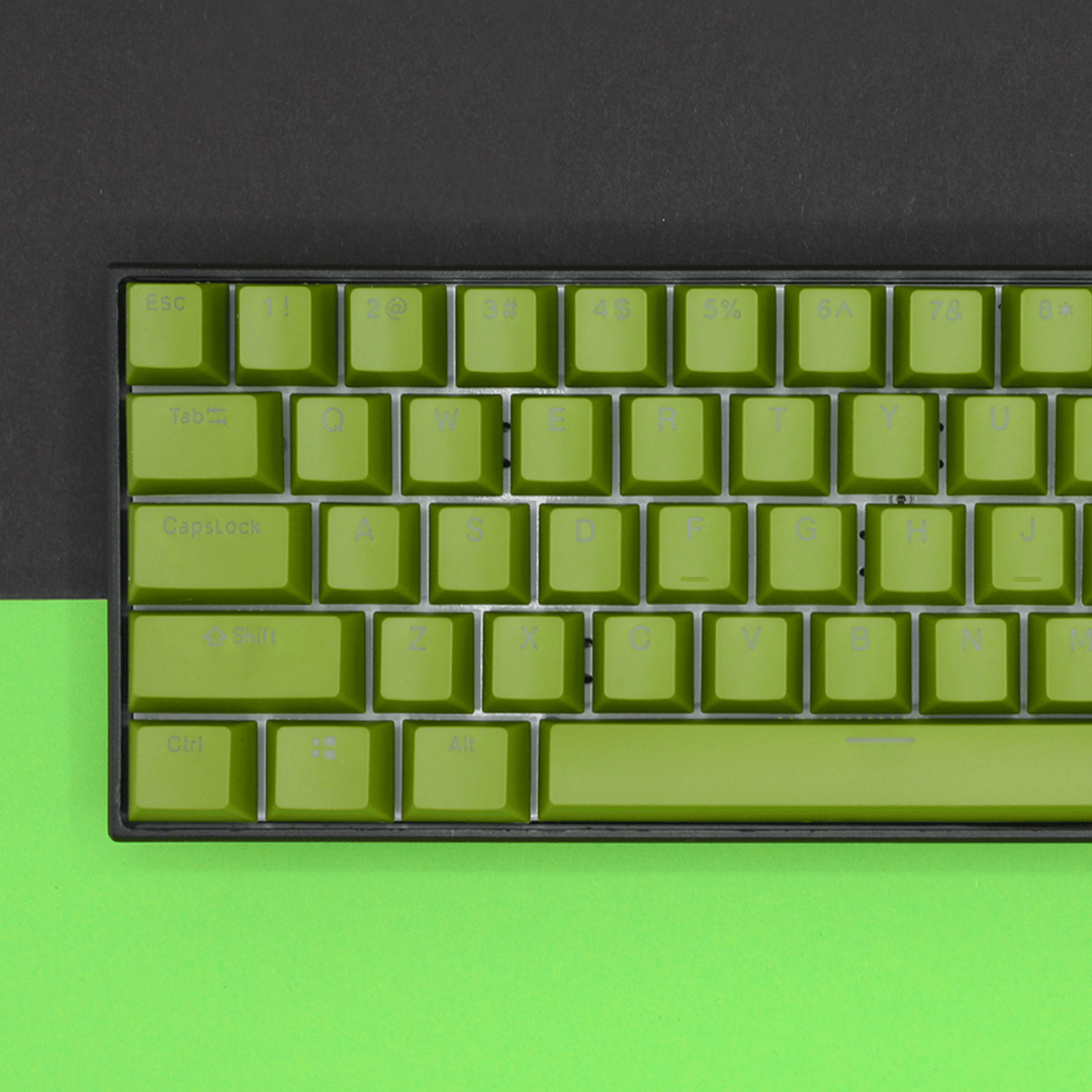 Olive Green Japanese Dual Language PBT Keycaps Krome Keycaps LTD 
