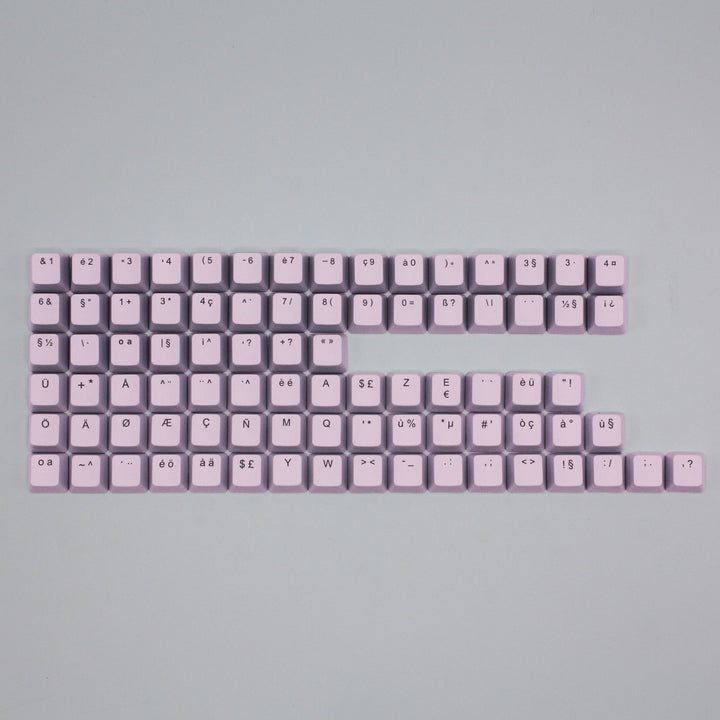Light Pink International ABS Keycap Conversion Kit Krome Keycaps LTD danish, french, german, italian, norwegian, portuguese, spanish, swedish, swiss