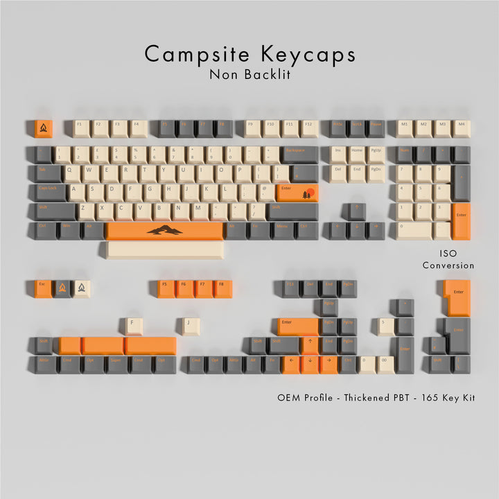 Campsite PBT Keycaps - Non-Backlit
