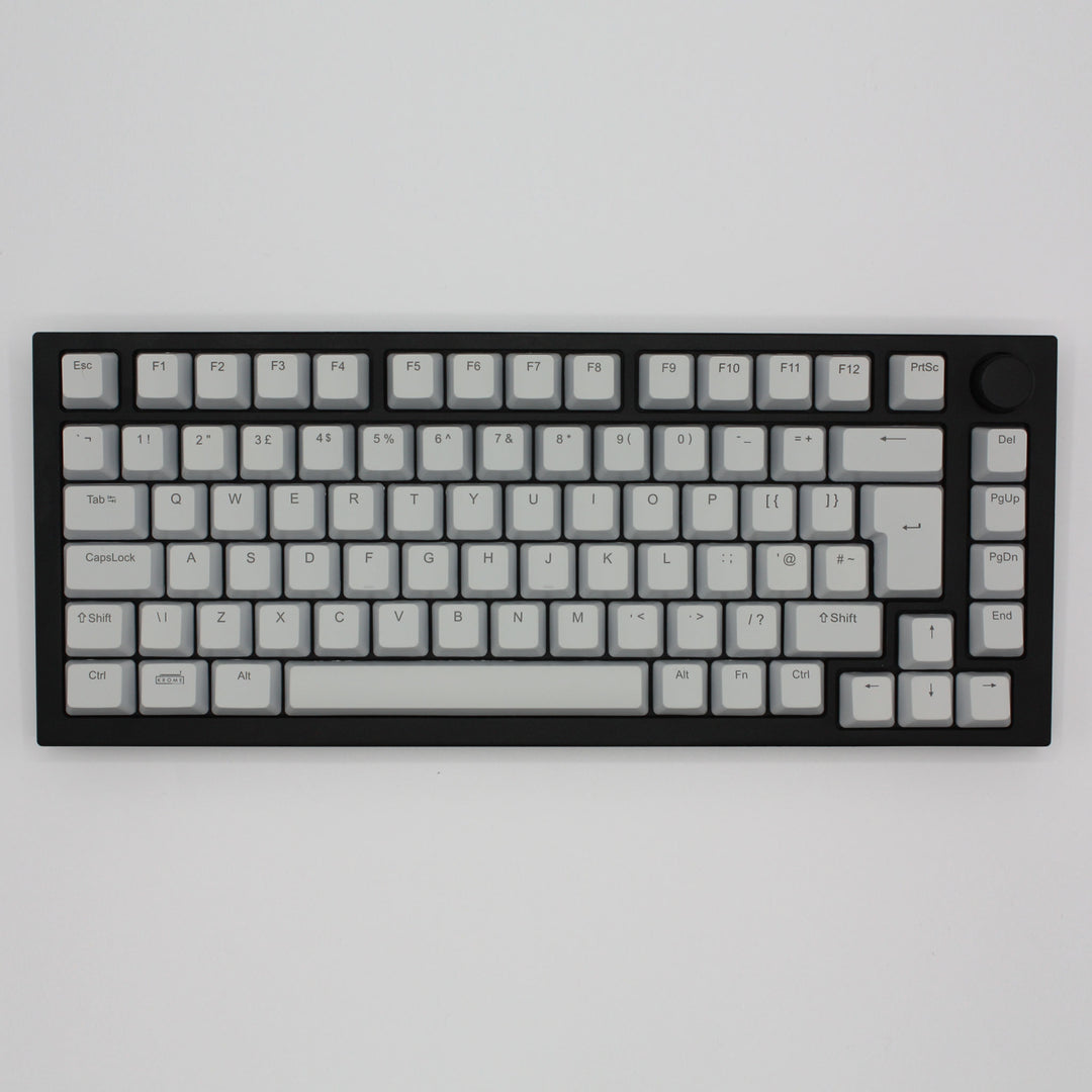 Light Grey Backlit UK Keycaps - ISO/ANSI - Windows & Mac - kromekeycaps