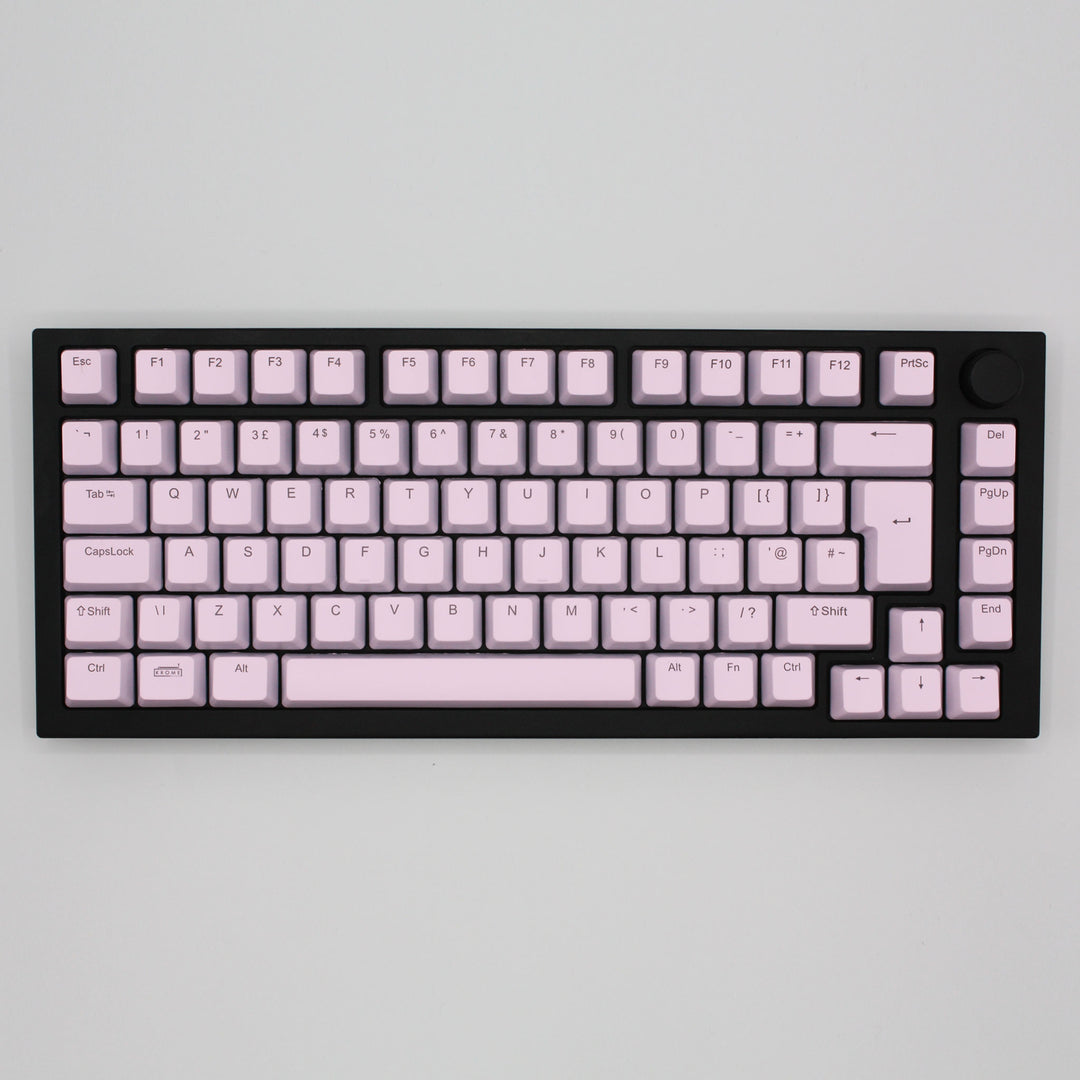 Light Pink Backlit UK Keycaps - ISO/ANSI - Windows & Mac - kromekeycaps