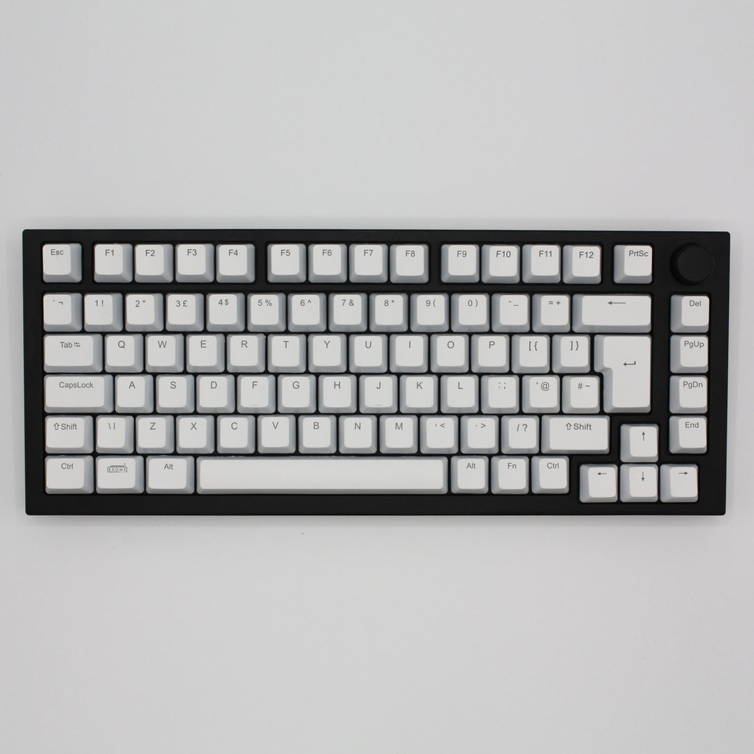 White Backlit UK Keycaps - ISO/ANSI - Windows & Mac - kromekeycaps