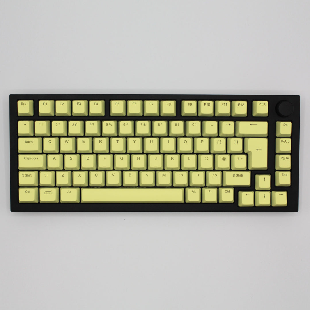 Yellow UK & US Windows/Mac Backlit ABS Keycaps Krome Keycaps LTD mac & multimedia, Single Colour, UK