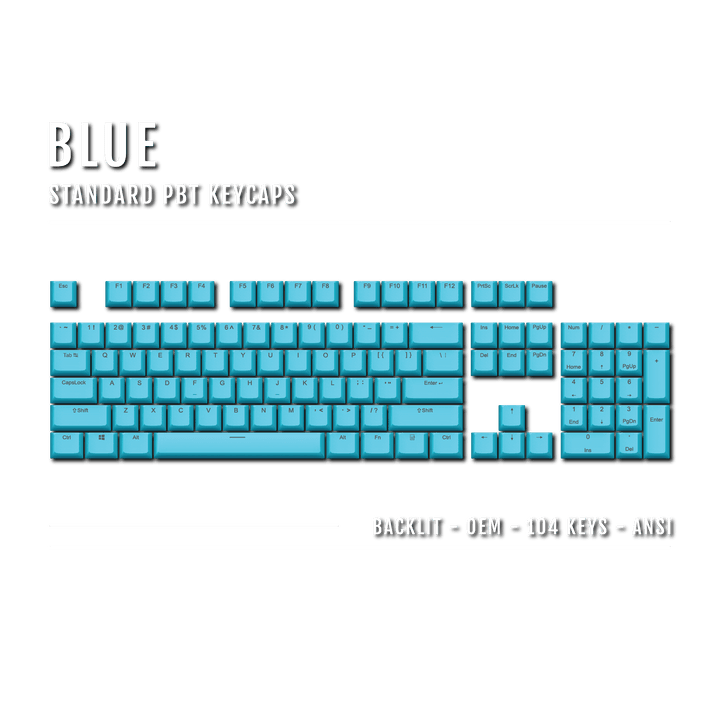 Blue Backlit PBT Keycaps Krome Keycaps LTD Single Colour, USA